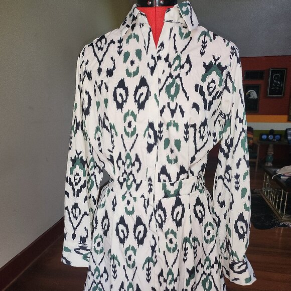 Urban Way Ikat Print Long Sleeve Blouse - Size Large - Picture 1 of 9